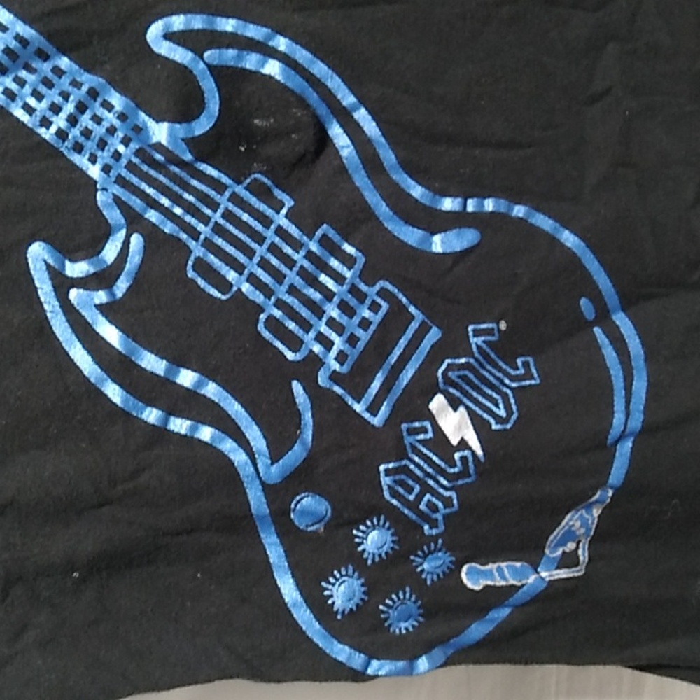 (BX25) AC/DC You Shook Me All Night Long Guitar Rockware Vintage Tee - Picture 5 of 8